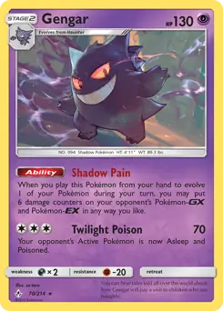 Gengar Pokemon card from Unbroken Bonds