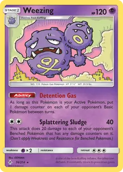Weezing Pokemon card from Unbroken Bonds