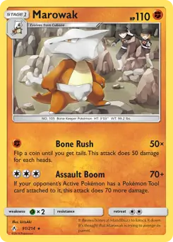 Marowak Pokemon card from Unbroken Bonds
