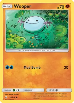 Wooper Pokemon card from Unbroken Bonds
