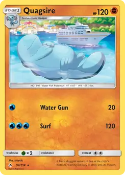 Quagsire Pokemon card from Unbroken Bonds