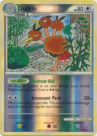 Dodrio Reverse Holo Pokemon card from Undaunted