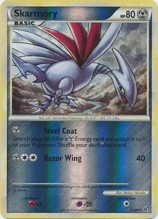 Skarmory Reverse Holo Pokemon card from Undaunted