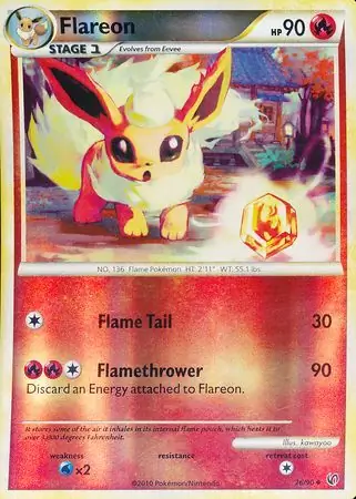 Flareon Reverse Holo Pokemon card from Undaunted