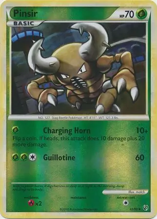 Pinsir Reverse Holo Pokemon card from Undaunted
