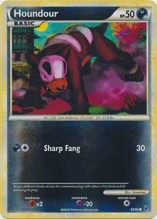 Houndour Reverse Holo Pokemon card from Undaunted