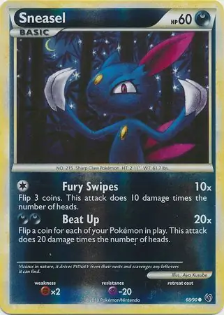 Sneasel Reverse Holo Pokemon card from Undaunted