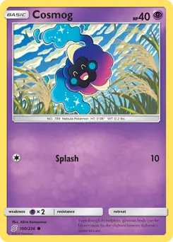 Cosmog Pokemon card from Unified Minds