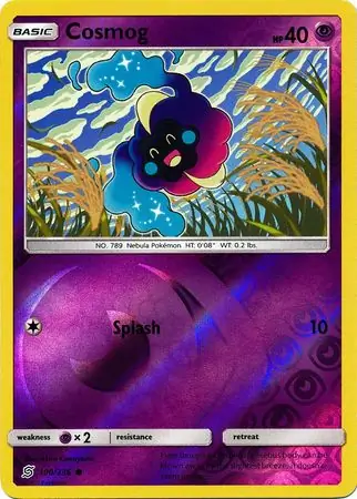 Cosmog Reverse Holo Pokemon card from Unified Minds