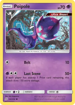 Poipole Pokemon card from Unified Minds