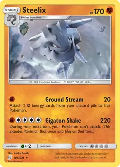 Steelix Pokemon card from Unified Minds