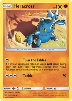 Heracross Pokemon card from Unified Minds
