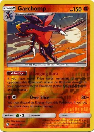 Garchomp Reverse Holo Pokemon card from Unified Minds
