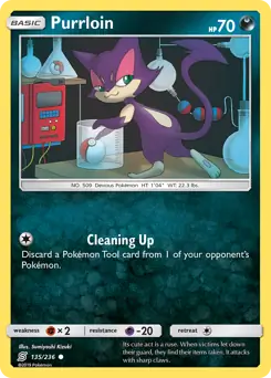 Purrloin Pokemon card from Unified Minds