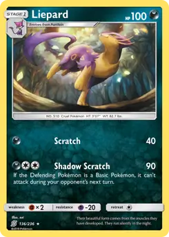 Liepard Pokemon card from Unified Minds