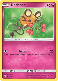 Dedenne Pokemon card from Unified Minds