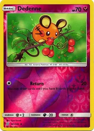 Dedenne Reverse Holo Pokemon card from Unified Minds
