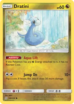 Dratini Pokemon card from Unified Minds