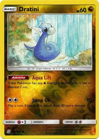 Dratini Reverse Holo Pokemon card from Unified Minds