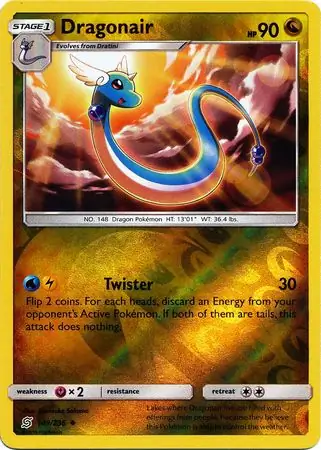 Dragonair Reverse Holo Pokemon card from Unified Minds