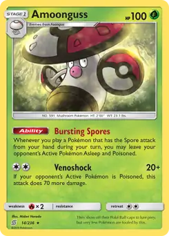 Amoonguss Pokemon card from Unified Minds