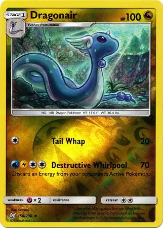 Dragonair Reverse Holo Pokemon card from Unified Minds