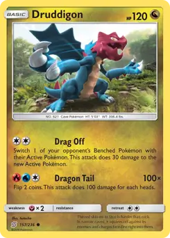 Druddigon Pokemon card from Unified Minds