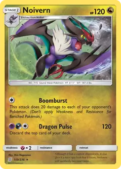 Noivern Pokemon card from Unified Minds