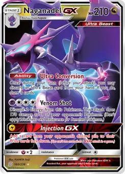 Naganadel GX Pokemon card from Unified Minds
