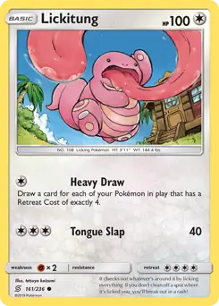 Lickitung Pokemon card from Unified Minds