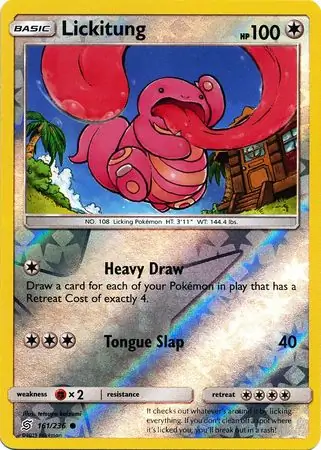 Lickitung Reverse Holo Pokemon card from Unified Minds
