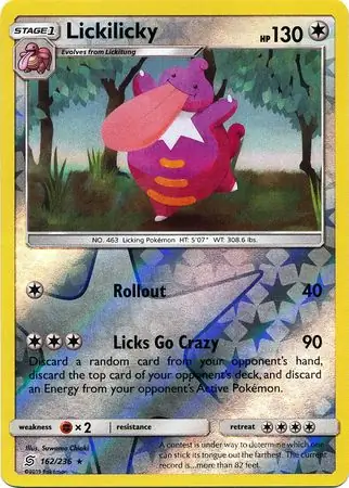 Lickilicky Reverse Holo Pokemon card from Unified Minds