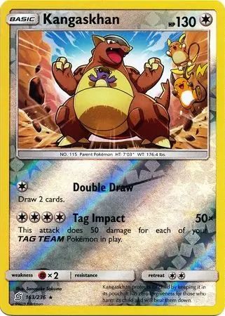 Kangaskhan Reverse Holo Pokemon card from Unified Minds