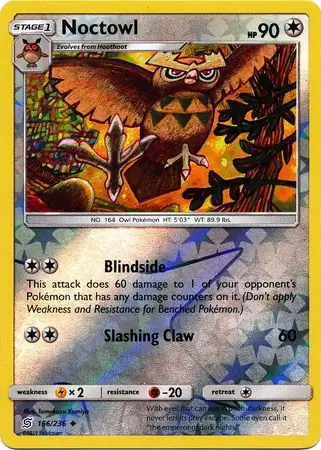 Noctowl Reverse Holo Pokemon card from Unified Minds
