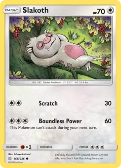 Slakoth Pokemon card from Unified Minds