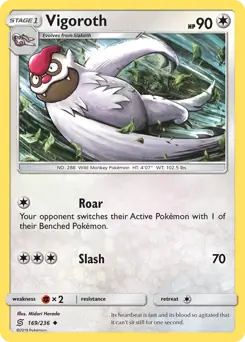 Vigoroth Pokemon card from Unified Minds