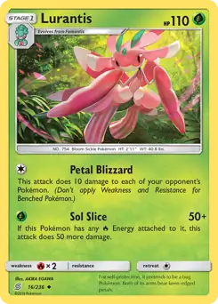 Lurantis Pokemon card from Unified Minds