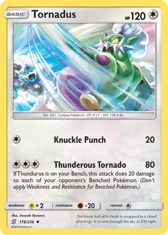 Tornadus Pokemon card from Unified Minds