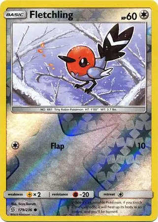 Fletchling Reverse Holo Pokemon card from Unified Minds