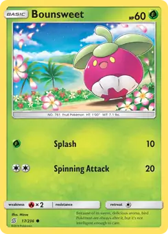 Bounsweet Pokemon card from Unified Minds