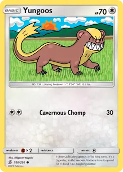 Yungoos Pokemon card from Unified Minds