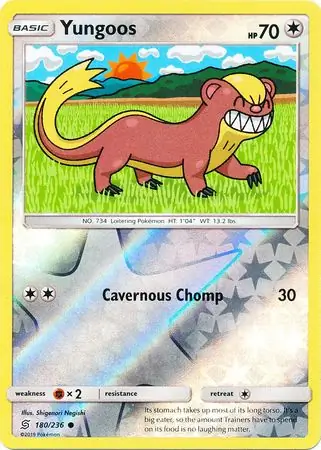 Yungoos Reverse Holo Pokemon card from Unified Minds