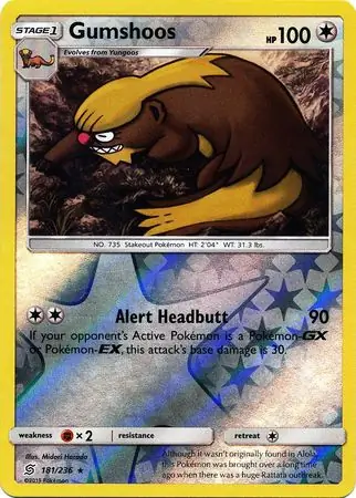 Gumshoos Reverse Holo Pokemon card from Unified Minds