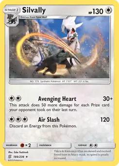 Silvally Pokemon card from Unified Minds