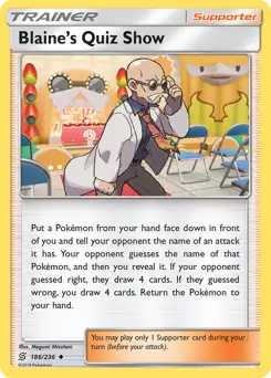 Blaine's Quiz Show Pokemon card from Unified Minds
