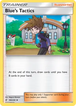 Blue's Tactics Pokemon card from Unified Minds