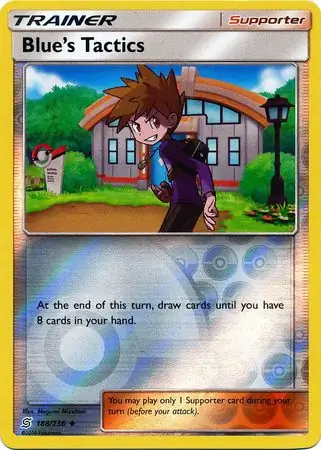 Blue's Tactics Reverse Holo Pokemon card from Unified Minds
