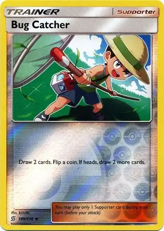 Bug Catcher Reverse Holo Pokemon card from Unified Minds