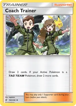 Coach Trainer Pokemon card from Unified Minds