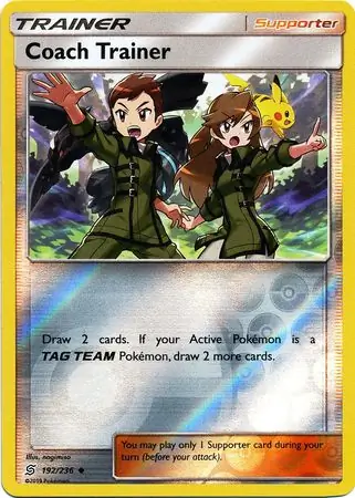 Coach Trainer Reverse Holo Pokemon card from Unified Minds